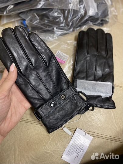 Новые мужские перчатки кожа натур