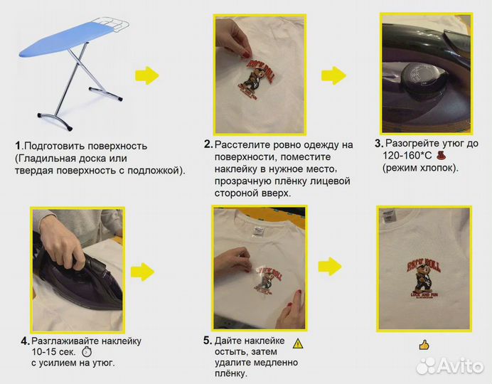 Термонаклейка на одежду мишка rock