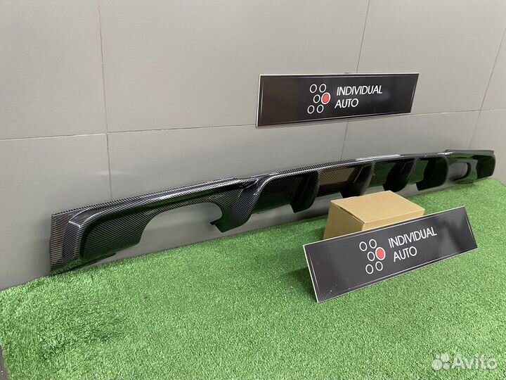 Диффузор накладка заднего бампера BMW 3 F30 карбон