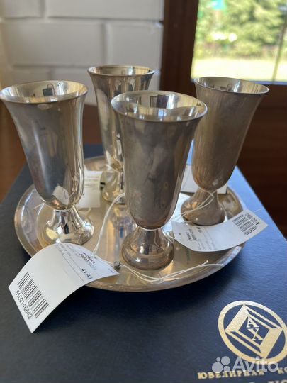 Набор рюмок из серебра