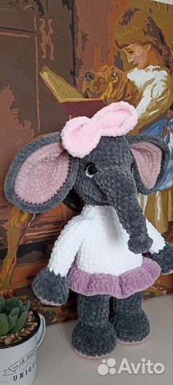 Мягкая игрушка слоник ручной работы