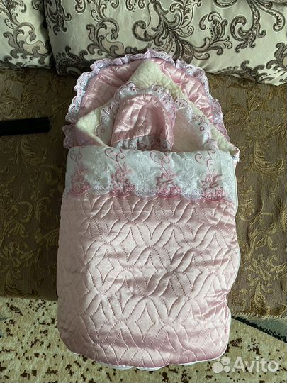 Конверт на выписку для девочки зима