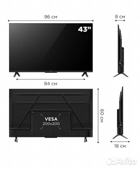 Телевизор TCL 43V6B 43
