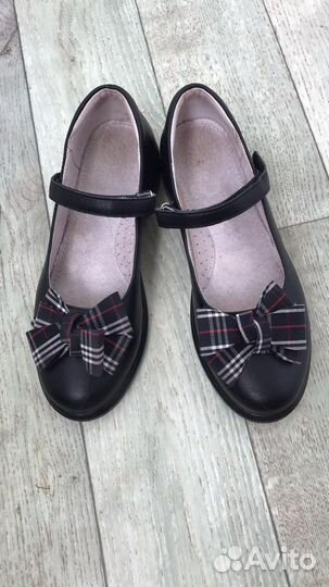 Школьные кожаные туфли для девочки 34 размер