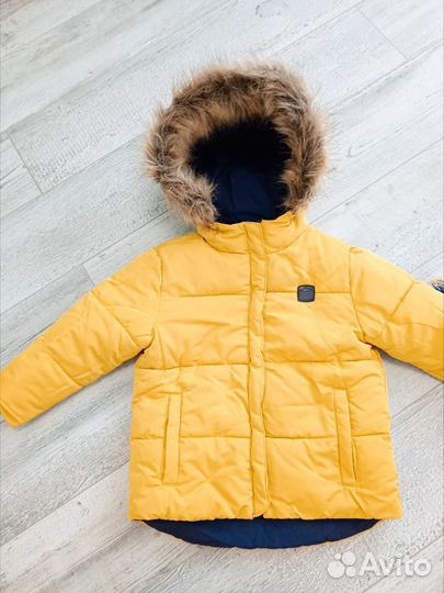 Двусторонняя куртка Zara + новая шапка Mothercare