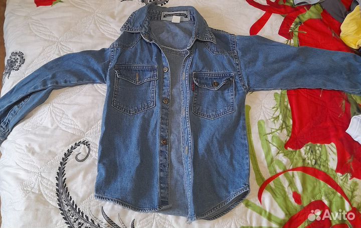 Джинсовая рубашка для мальчика 92-98