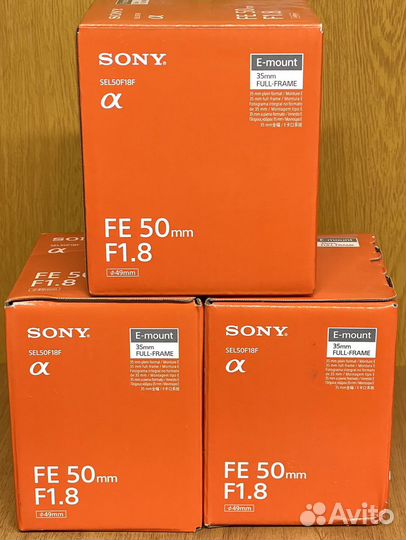 Sony FE 50mm f/1.8 (SEL50F18F) новый