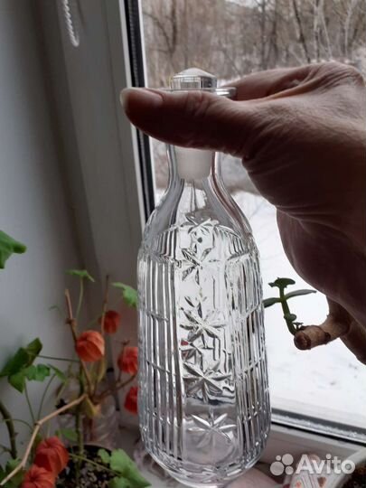 Графин со стопками СССР хрустальный