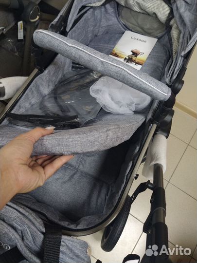 Новая коляска Luxmom 555 3в1,2в1(серый) обновлён