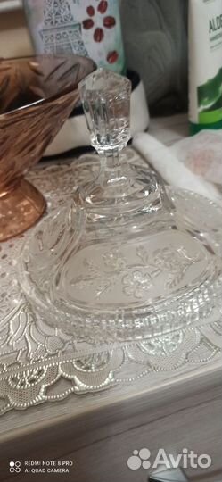 Ваза на ножке СССР, цветное, редкая