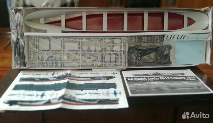 Сборная модель авианосца US CV-10 Yorktown 1:350