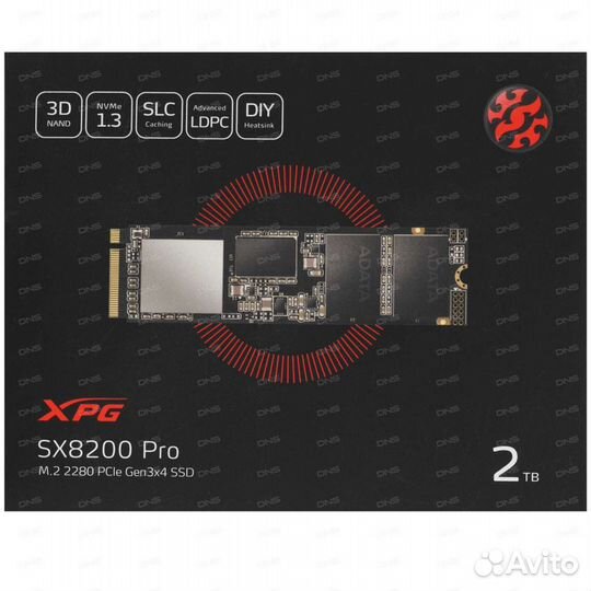 2000 гб SSD M.2 накопитель A-Data XPG SX8200 Pro