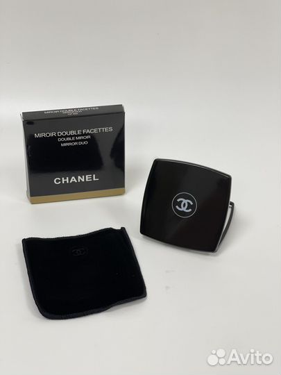 Зеркало chanel vip gift карманное двойное в чехле