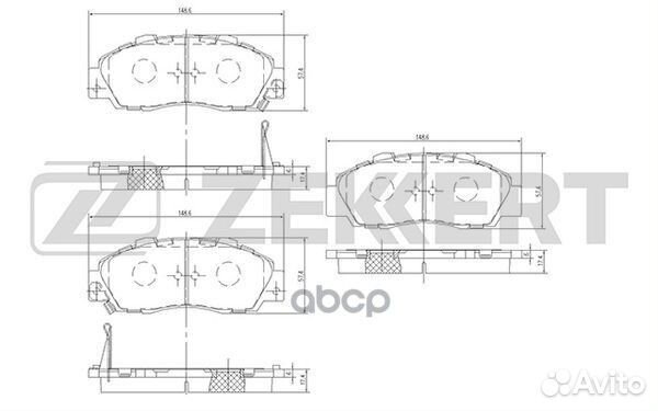 Колодки торм. диск. передн. Honda Accord IV-VI