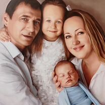 Портрет по фото, картина на холсте, Ереван