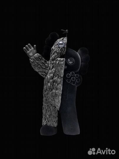 Kaws виниловая фигурка Kachamukku черная