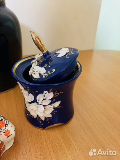 Вазы лфз Синие цветы Кобальт