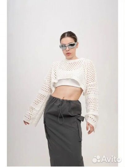 Кофта топ сетка y2k