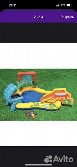 Надувной Игровой центр intex (бассейн детский)