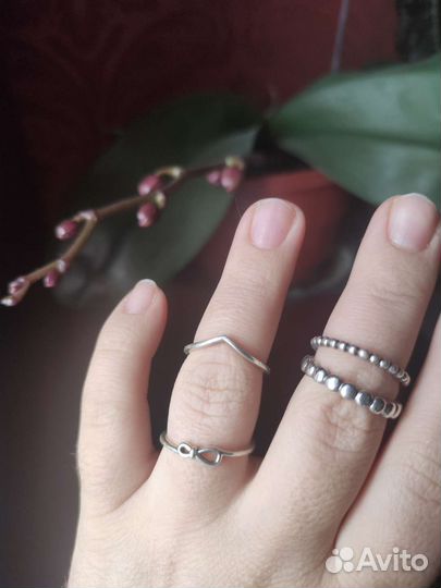 Колечки Pandora оригинал+4 кольцо в подарок