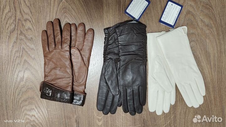Перчатки кожаные