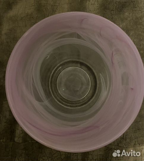 Ваза кашпо цветное стекло