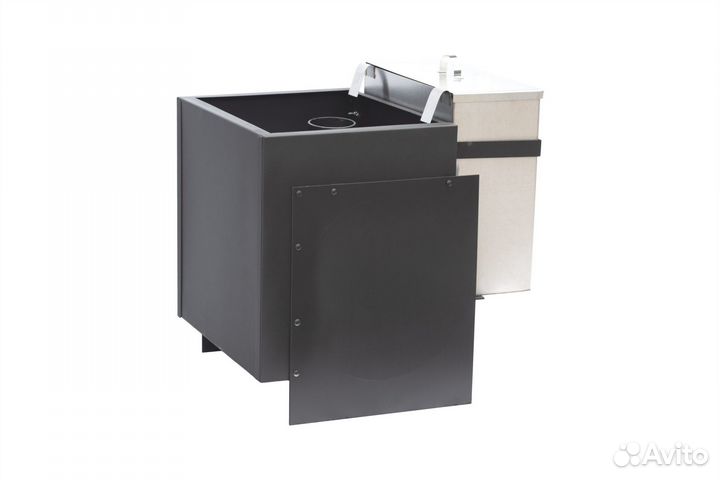 Печь Урал с боковым баком с ТК дверка со стеклом
