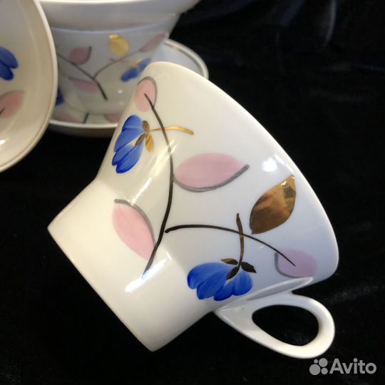 Чайные пары Подснежник Дулево