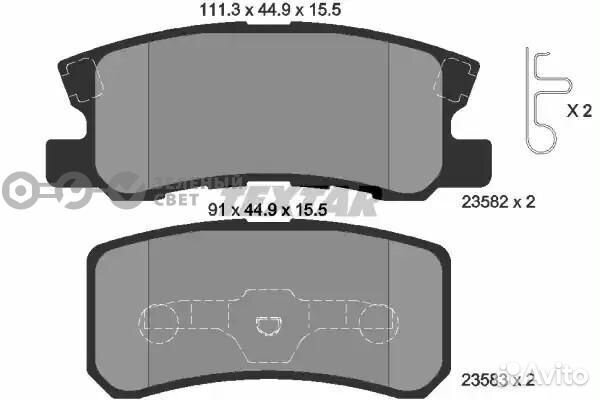 Textar 2358202 Колодки тормозные задние mitsubishi