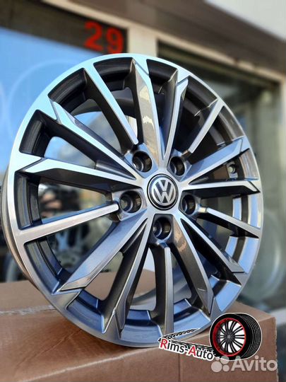 Диски VAG VW, skoda r16 5x112 серый с полировкой
