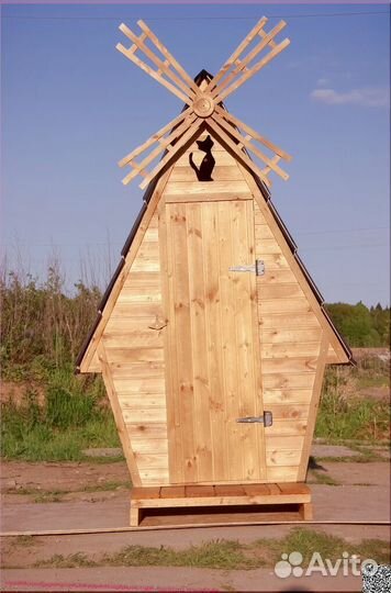Уличный туалет деревянный DRE450