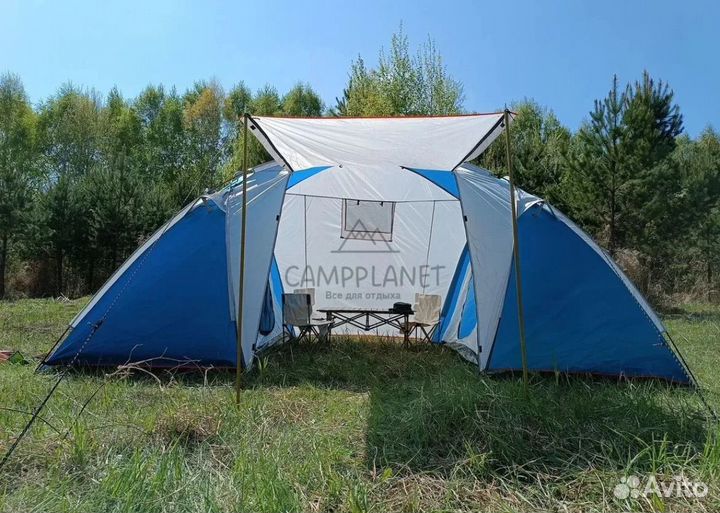 Палатка 2-х комнатная, 4-х местная