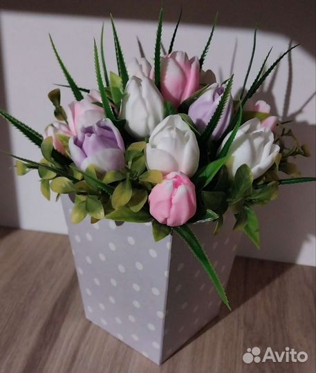 Букет цветов из мыла