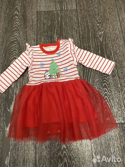 Платье боди новогоднее для девочки