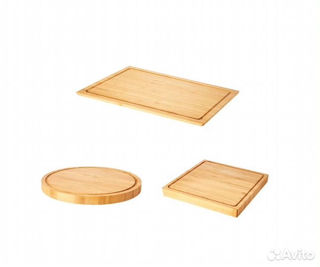 Олеби Разделочная доска, набор из 3 шт., бамбук
