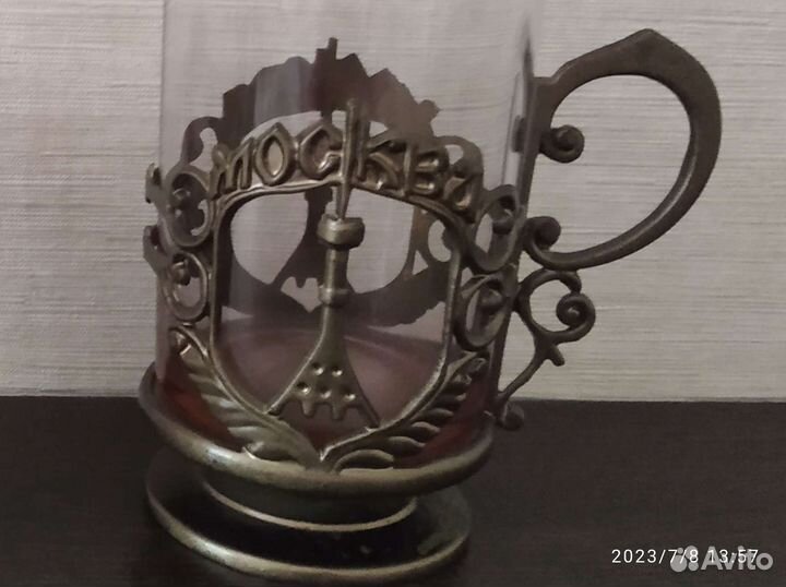 Набор из 2-х стаканов с подстаканниками 