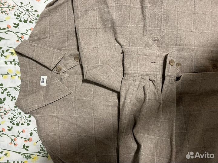 Женская коричневая рубашка Uniqlo