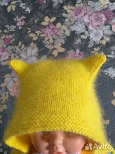 Шапка чепчик с ушками