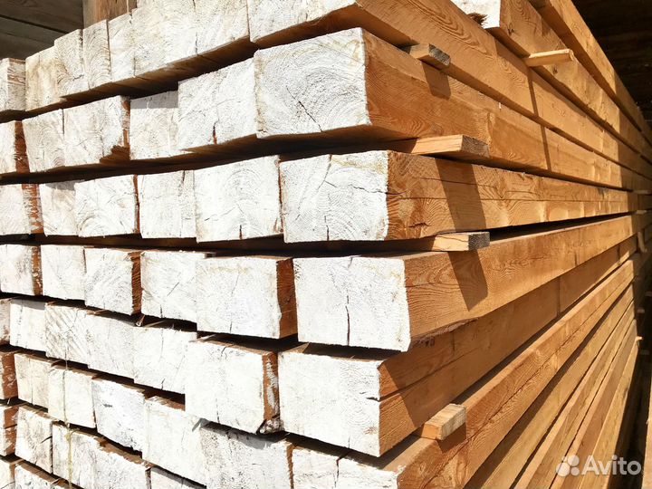 Брус строганный 140х190х6000мм, лиственница, сухой