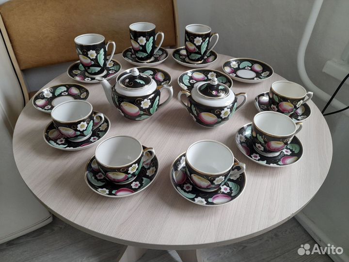 Чайный сервиз Цветы Вербилки СССР