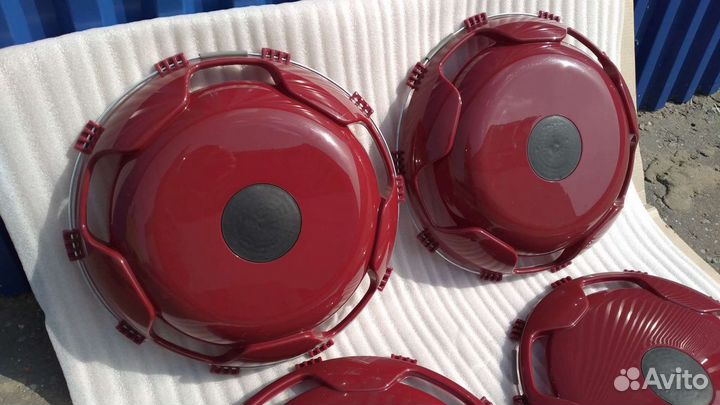 Колпак 2 пер+2зад колеса 17.5 радиус цвет Бордовый