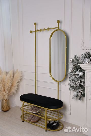 Обувница с вешалкой и зеркалом