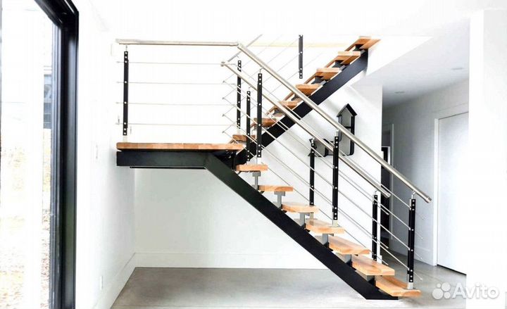 Лестница из металла дизайн 4894