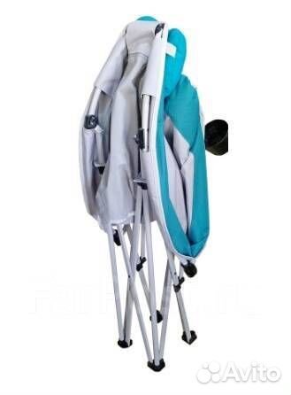 Кресло складное большое кемпинговое синее