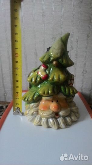 Фигурка-подсвечник керамический новогодний