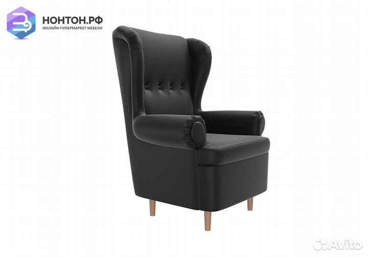 Кресло Торин экокожа черная