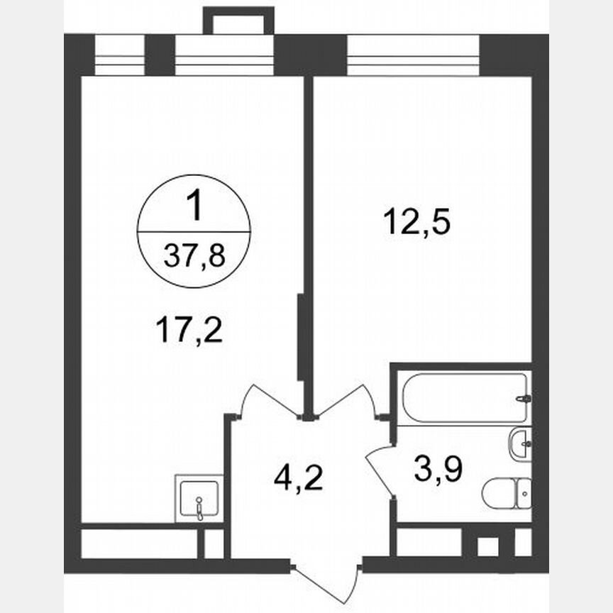 1-к. квартира, 37,8 м², 20/20 эт.