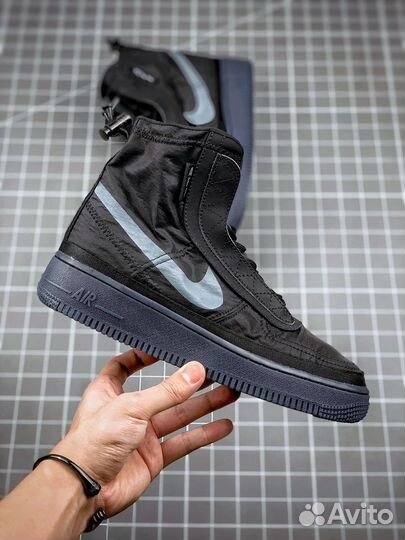 Nike Air Force 1 High Shell Black Grey