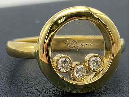 Золотое кольцо Chopard круглое