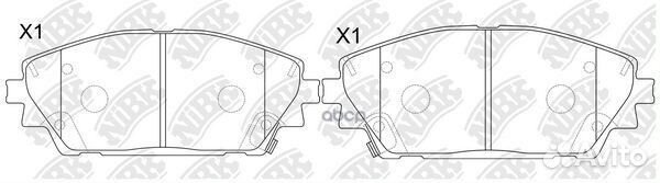 PN5821-nibk колодки дисковые передние Mazda 3